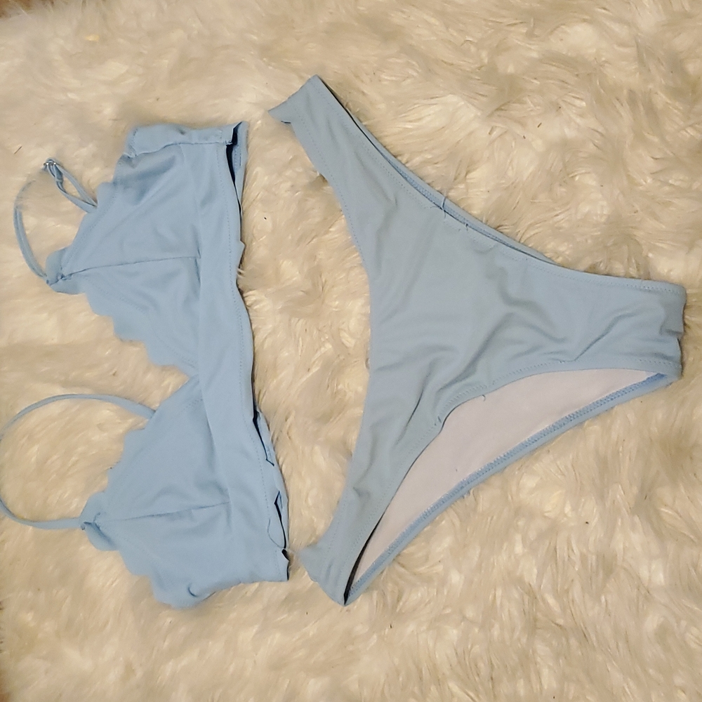 Baby blue bikini set